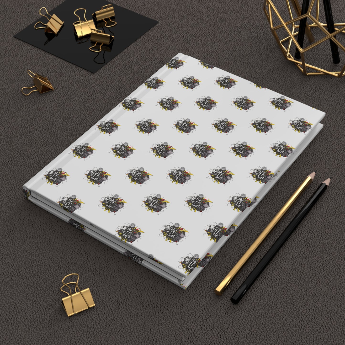 Hardcover Journal — Vintage Camera Pattern Notebook for Photographers & Creatives