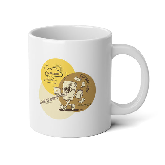 the IT dept Retro Coffee Badge Jumbo Ceramic Mug – 20oz
