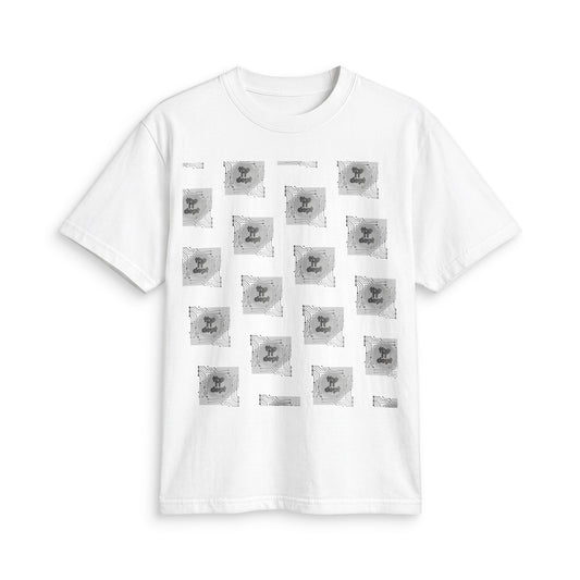 Minimalist Stamped Camera Pattern Cotton T-Shirt