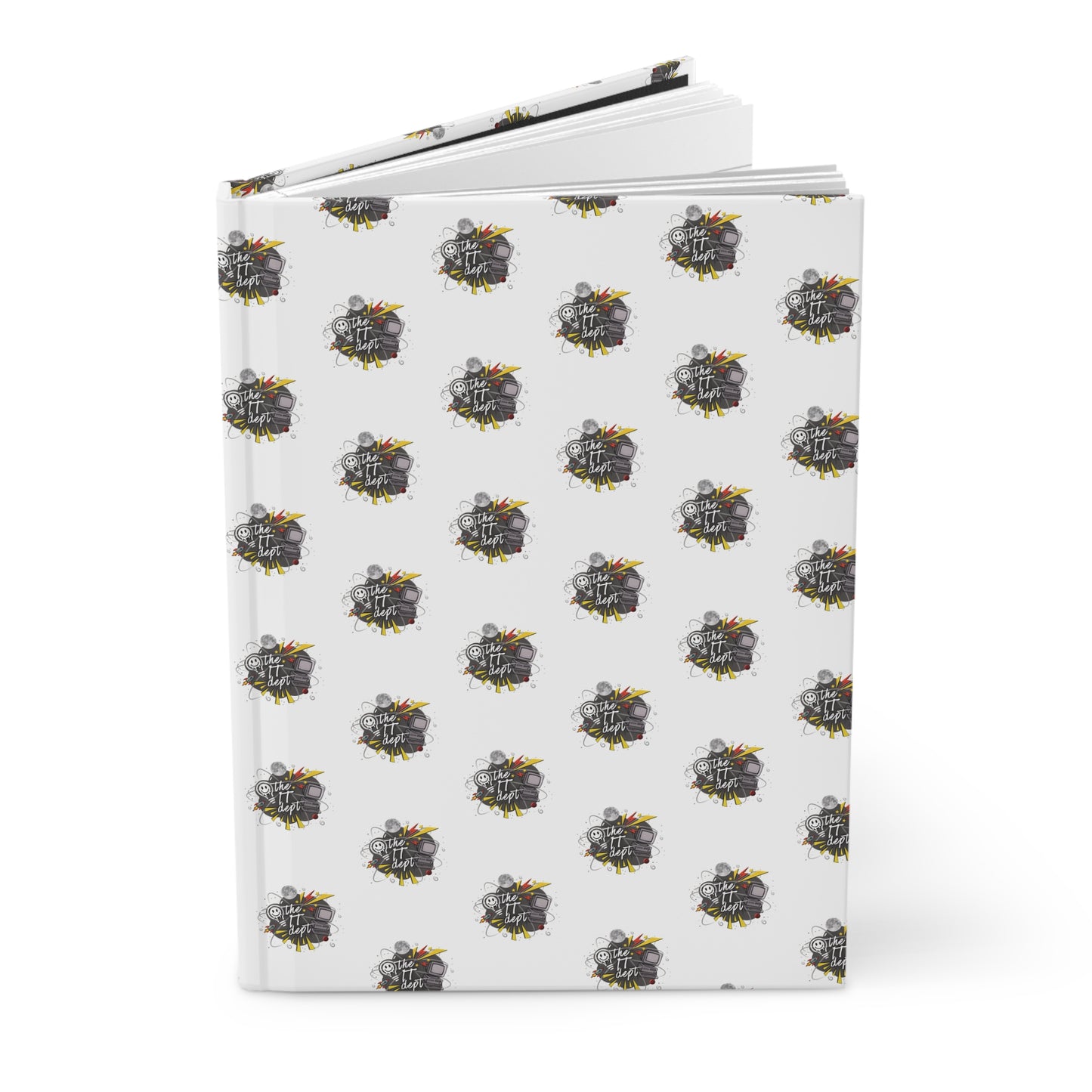 Hardcover Journal — Vintage Camera Pattern Notebook for Photographers & Creatives