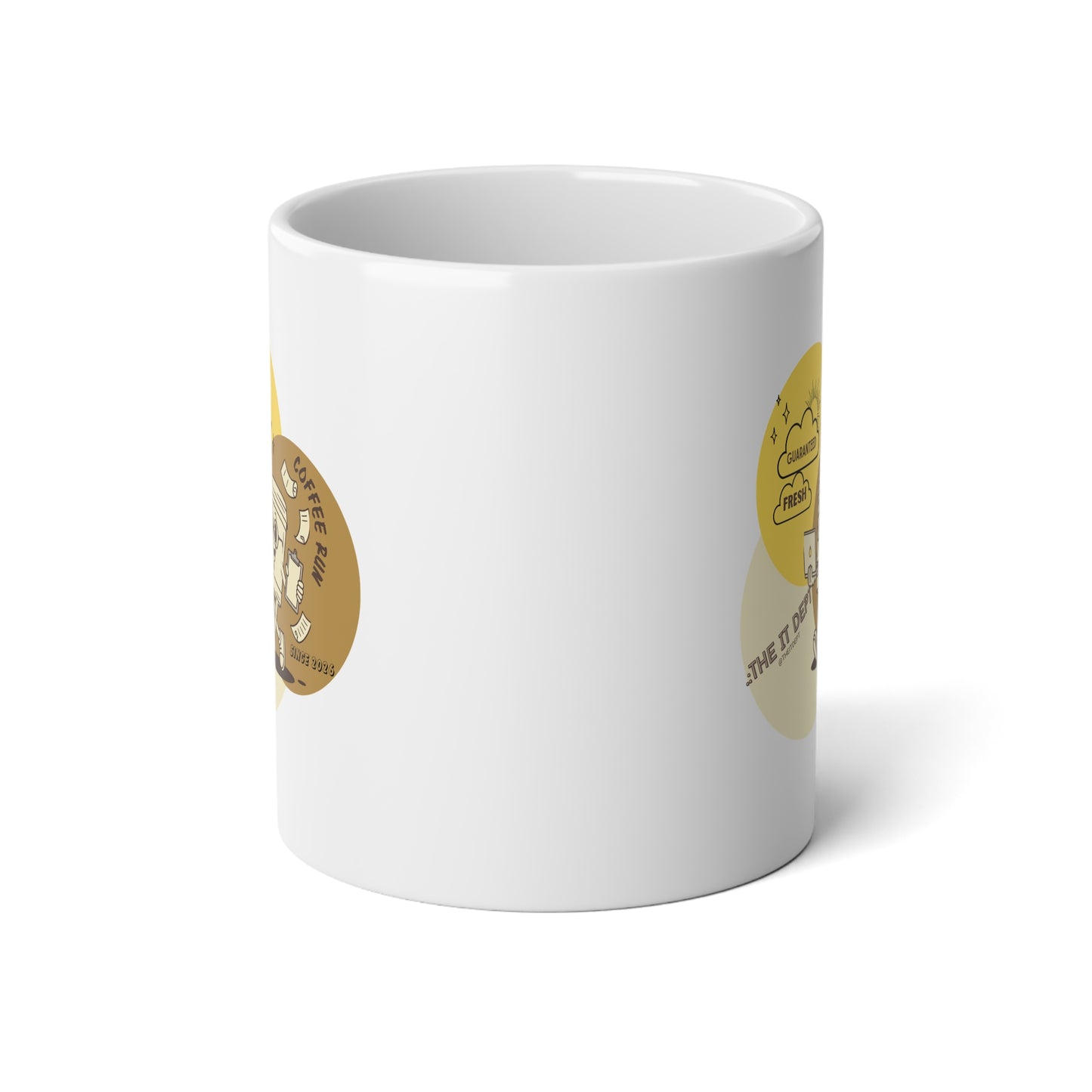 the IT dept Retro Coffee Badge Jumbo Ceramic Mug – 20oz