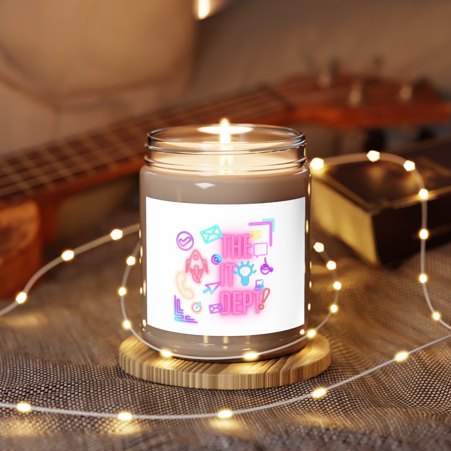 Scented Soy Candles with White Lid, 9oz