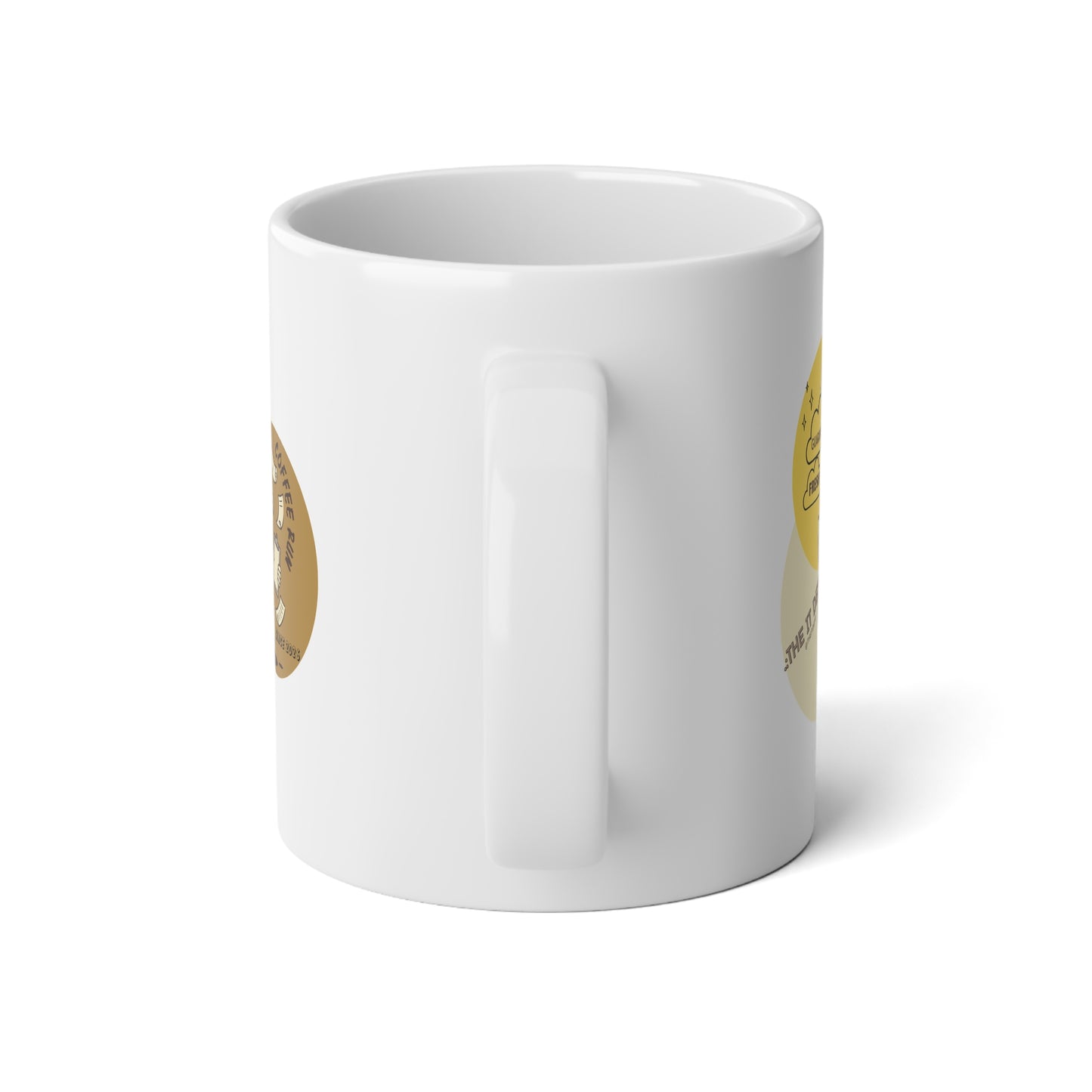 the IT dept Retro Coffee Badge Jumbo Ceramic Mug – 20oz