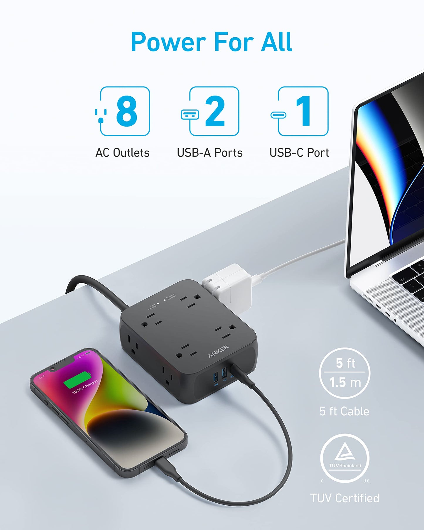 Anker 341 USB Power Strip (11-in-1)