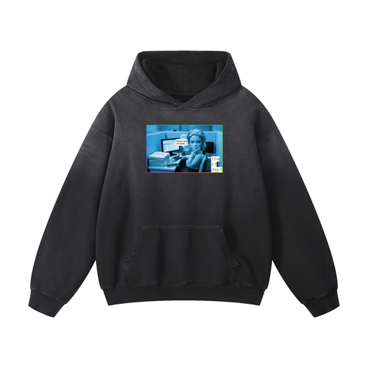 the IT dept Irritated Barbs Heavyweight Sunfade Oversized Hoodie